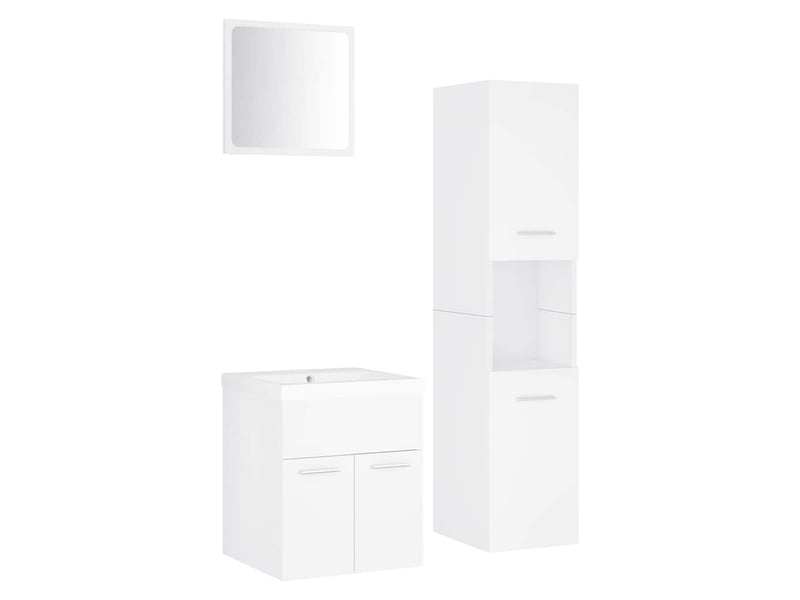 Ensemble de meubles de salle de bain blanc aggloméré cf63892 - Conforama A
