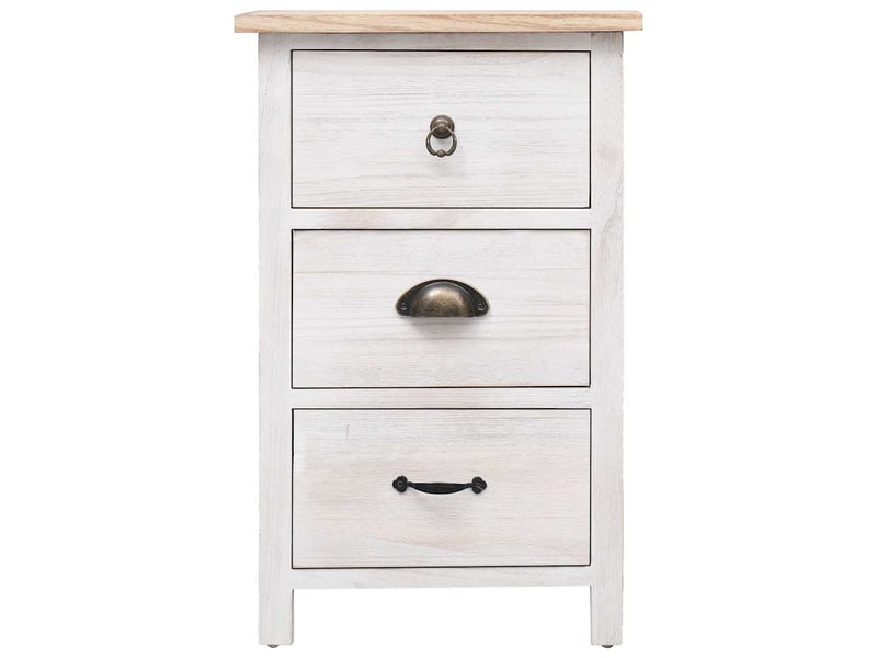  Armoire à tiroirs, commode latérale 35x25x57 cm bois de paulownia  - Conforama C