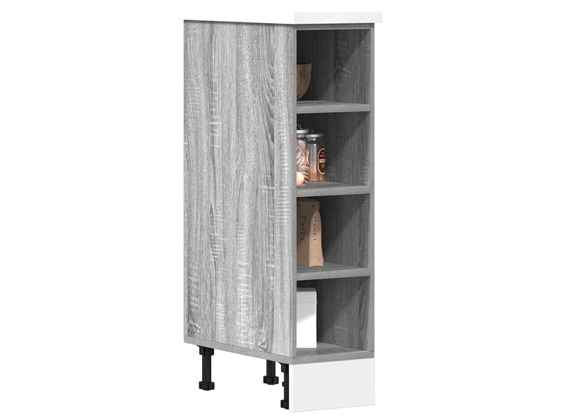 Meuble de rangement, meuble bas de cuisine gris sonoma 20x44,5x81,5 cm bois d'ingénierie - Conforama B
