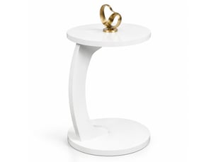 Table basse rond(e) coloris blanc VLIVRA - 38 cmx38 cm