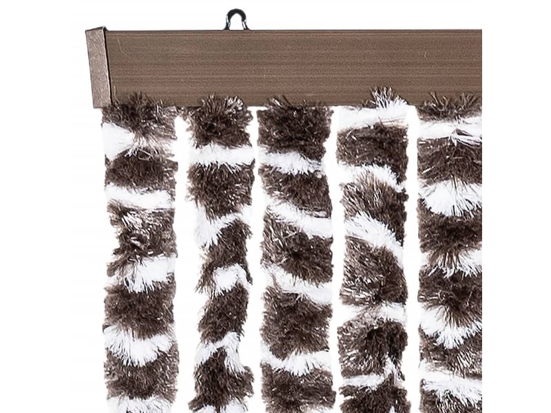  Rideau anti-mouches, moustiquaire marron et blanc 90x200 cm chenille cf43565  - Conforama D