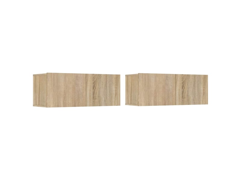  Ensemble de meubles tv 4 pcs chêne sonoma bois d'ingénierie shl46480  - Conforama E