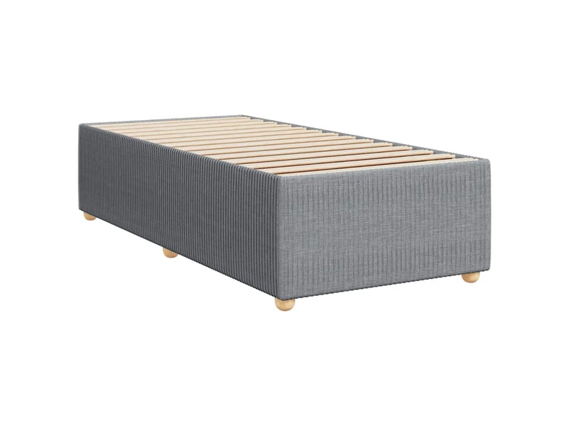 Lit simple- lit adulte -  cadre de lit sans matelas gris clair 80x200 cm tissu  - Conforama B