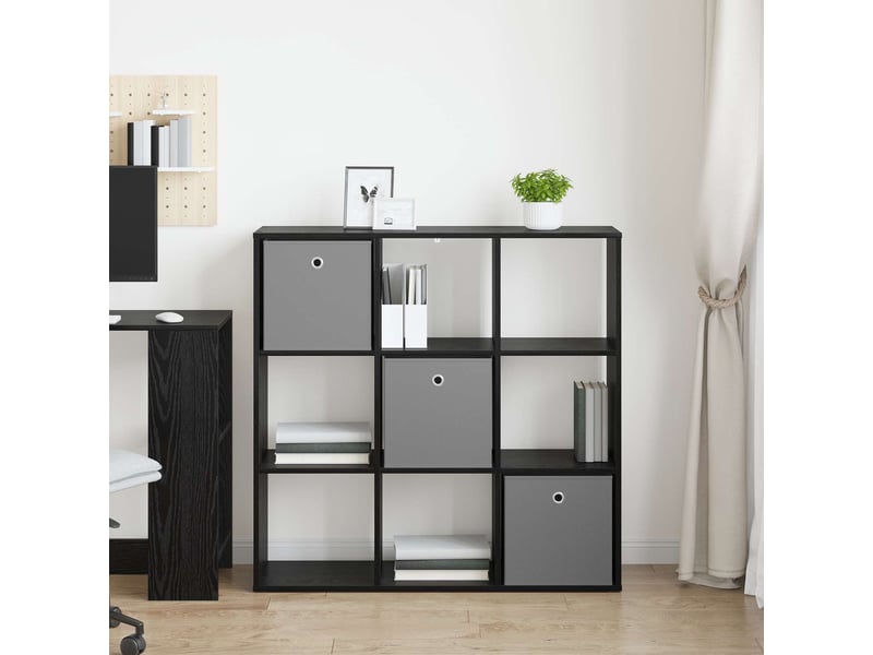  Buffet - bahut - meuble de rangement chêne noir 102 x 31 x 99,5 cm  - Conforama D