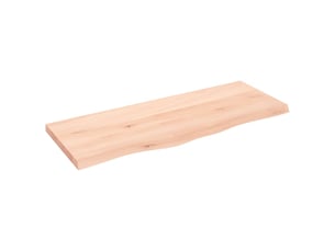 Comptoir de salle de bain, plan de travail 100x40x(2-4)cm bois massif non traité cf65693