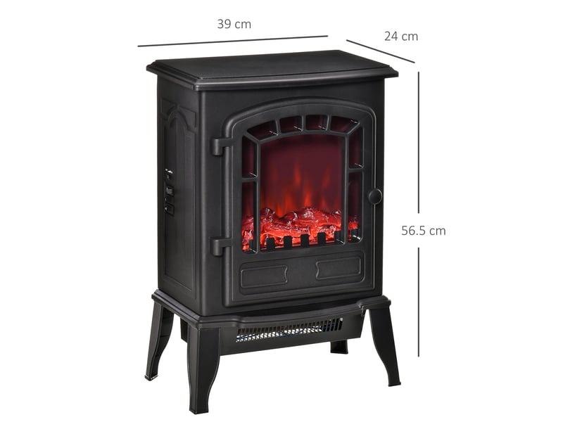  Cheminée électrique effet flamme noire, 10002000 w, pour 20 à 25 m²  - Conforama E