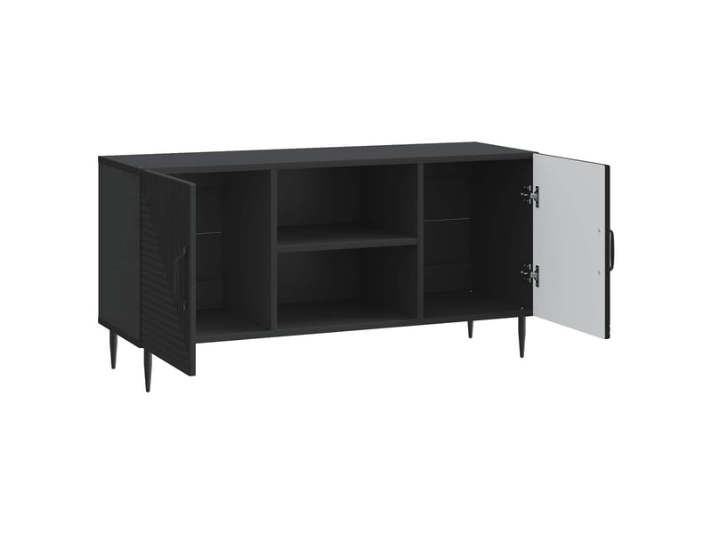  Meuble tv - banc tv - meuble de rangement noir 102 x 34,5 x 50 cm bois d'ingénierie  - Conforama E