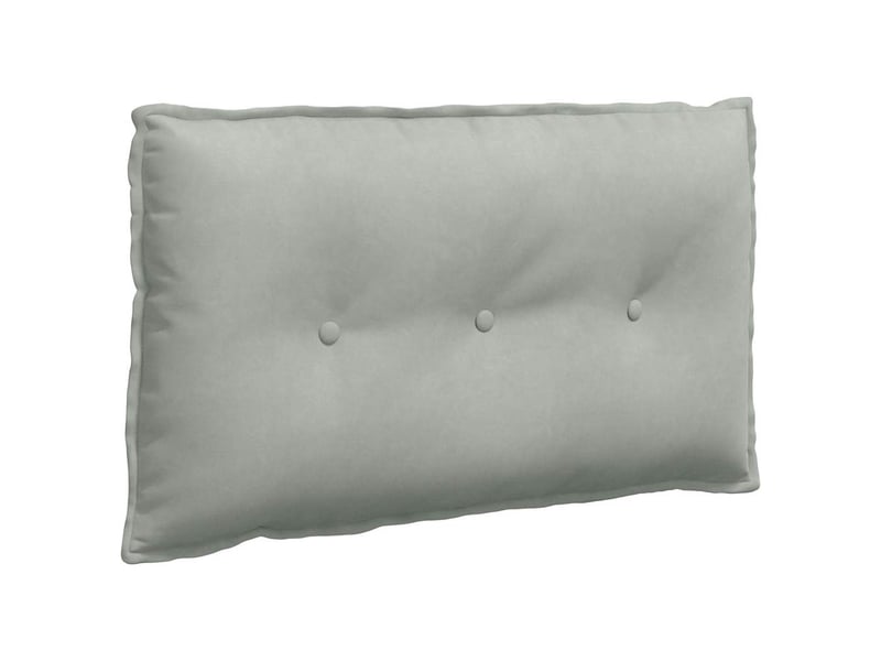 Coussin de dos, coussin de dossier gris clair 80 x 50 cm tissu en velours côtelé cf54687 - Conforama A