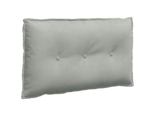 Coussin de dos, coussin de dossier gris clair 80 x 50 cm tissu en velours côtelé cf54687