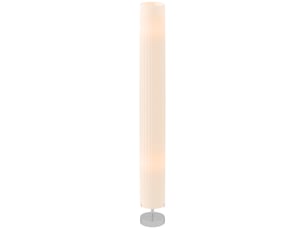 Lampe lampadaire colonne sur pied moderne lumière tamisée 40 w 14l x 14l x 120h cm blanc inox