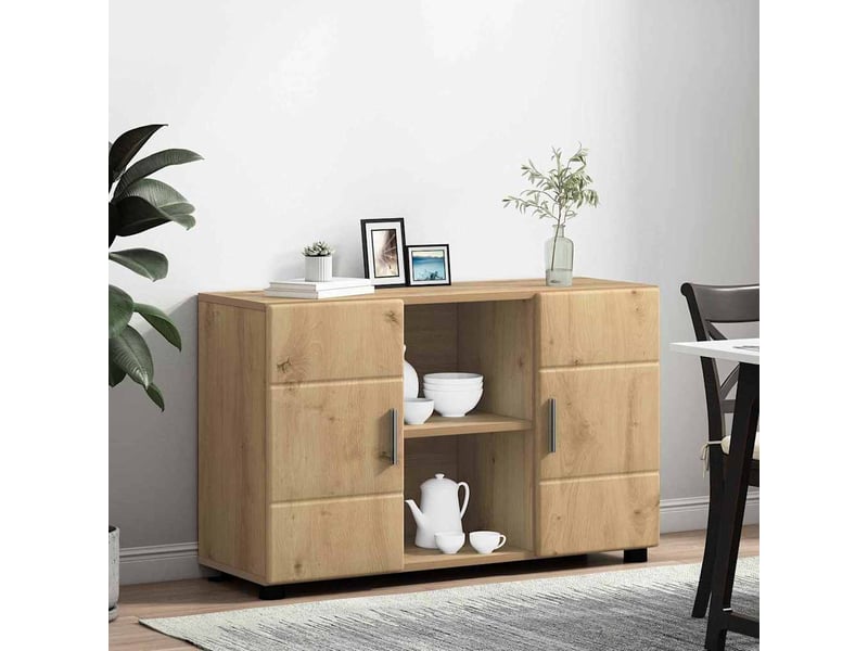Buffet - bahut - meuble de rangement florin 88,5 x 30,5 x 55,5 cm chêne artisanal - Conforama D