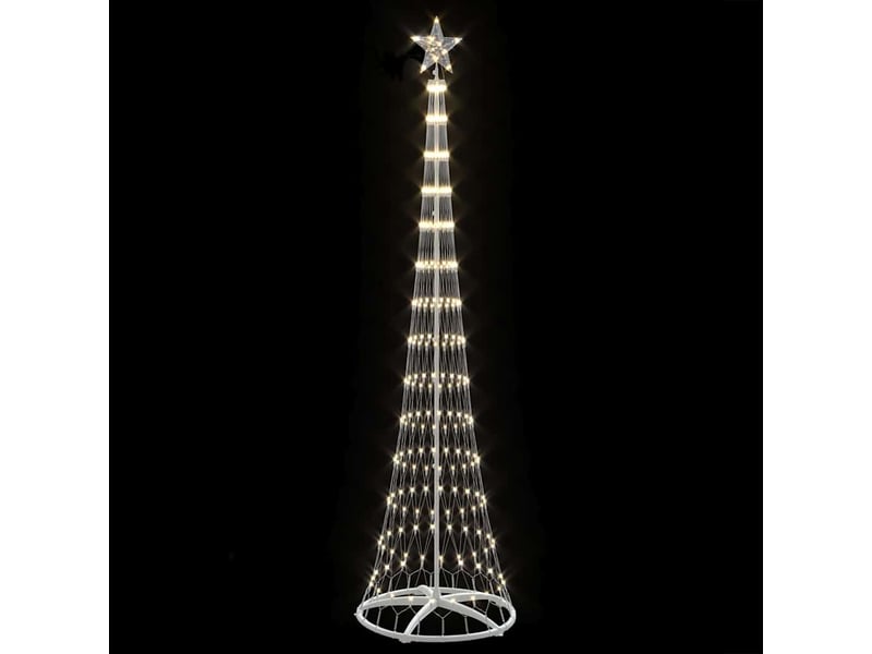  Arbre de noël, sapin de noël led blanc chaud 250 cm métal  - Conforama D