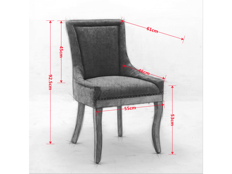  Lot de 2 chaises de salle à manger en tissu imprimé léopard pieds en bois massif clous bronze  - Conforama E