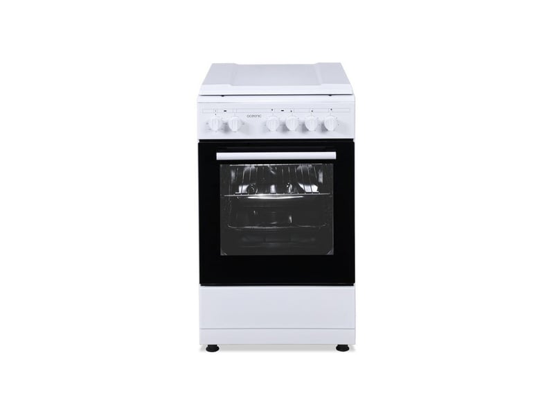  Cuisiniere electrique 4 plaques 48 l 6800 w blanc 6 niveaux de puissance four OCEACE4F5060W - Conforama B