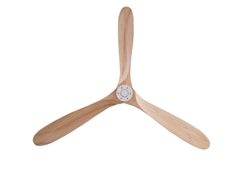  Ventilateur de plafond - avec télécommande et moteur réversible - metal &amp; wood - blanc - 183 x 183 x 32 cm - installation au plafond - salon et chambre EU70YM-1615WH - Conforama B
