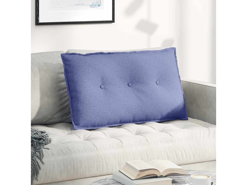  Coussin de dos, coussin de dossier bleu denim 80 x 19 x 50 cm tissu cf54554  - Conforama B