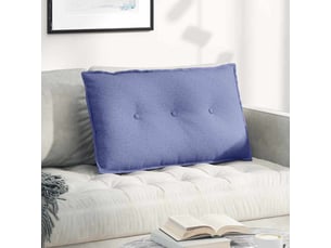 Coussin de dos, coussin de dossier bleu denim 80 x 19 x 50 cm tissu cf54554