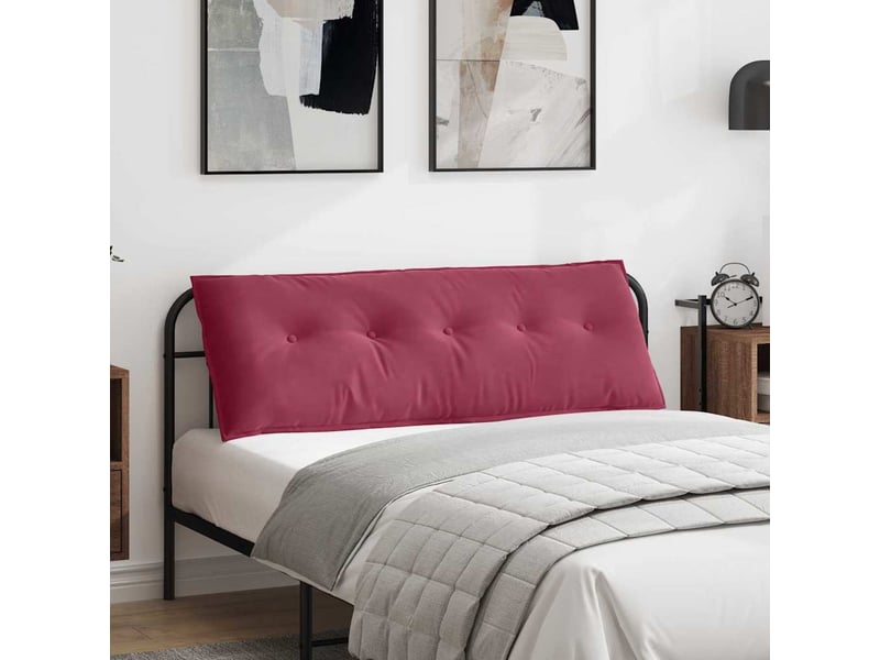  Coussin de dos, coussin de dossier bordeaux 140 x 50 cm tissu en velours côtelé cf54585  - Conforama B