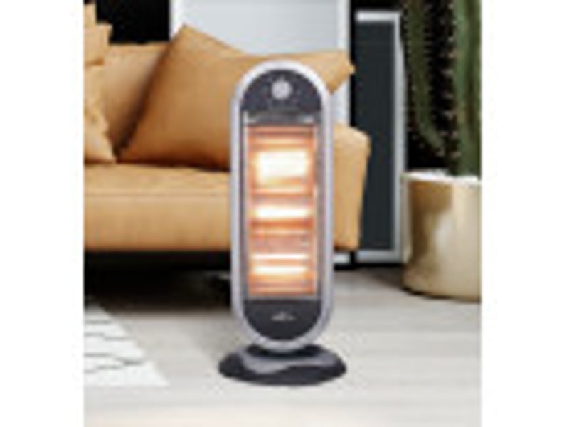  Fabrilamp candente chauffage radiant 1 200 w, 3 puissances, oscillant, noir et argenté, 70 × 30 × 30 cm 202341278 - Conforama D