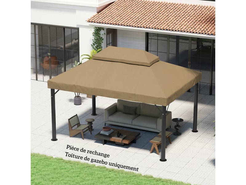  Toile de rechange, toile de remplacement 400x300cm beige  - Conforama D