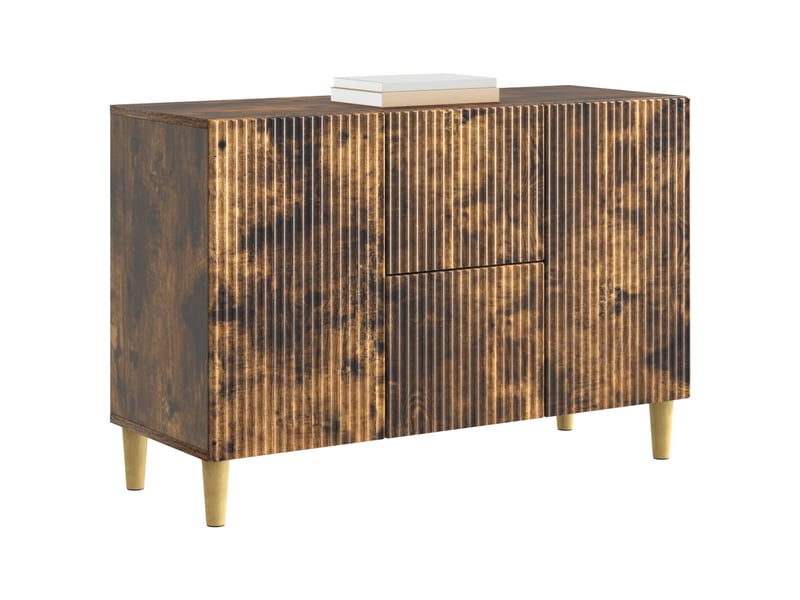  Buffet - bahut - meuble de rangement chêne fumé 89 x 34,5 x 60 cm bois d'ingénierie  - Conforama C