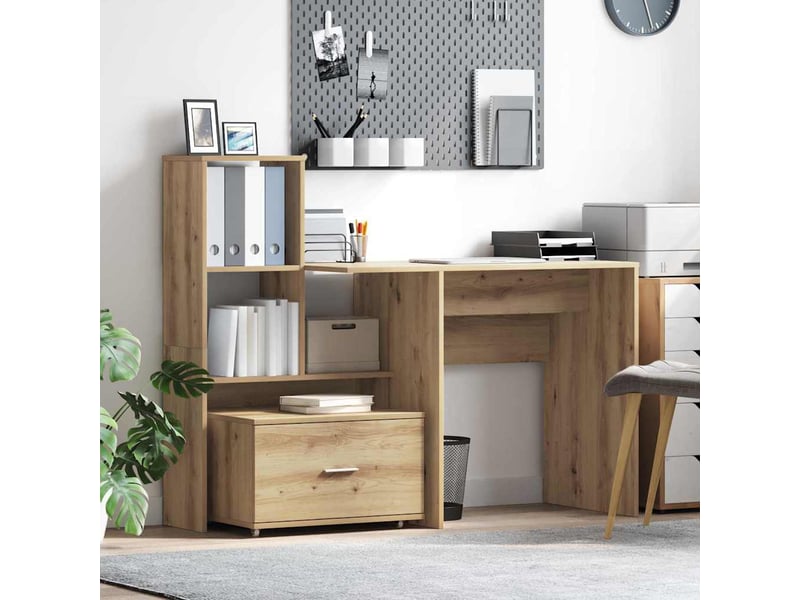  Armoire de rangement bureau, armoire à tiroirs 55 x 45 x 31 cm chêne artisanal  - Conforama B