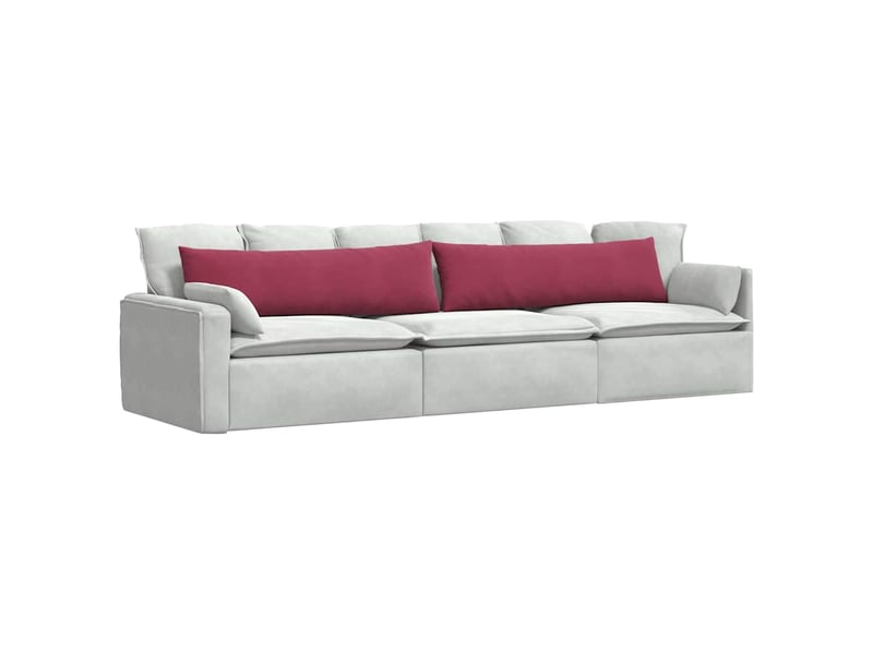 Lot de 2 coussins de canapé, coussins décoratifs bordeaux 145 x 40 cm cf59027 - Conforama C