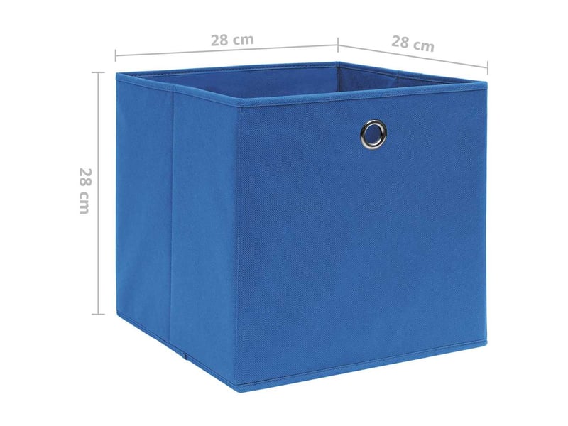  Boîtes de rangement 4 pcs tissu intissé 28x28x28 cm bleu  - Conforama E