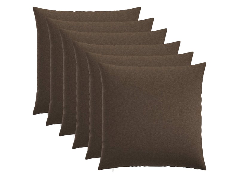 Lot de 6 housses de coussin heerlen taupe 60 x 60 cm tissu cf49746  - Conforama B