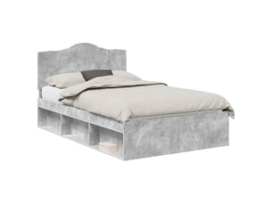 Lit 2 places 120x190cm coloris gris