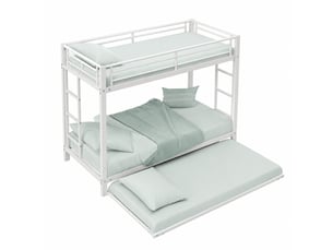 Lit superposé 90x200 cm STILVORA   coloris blanc