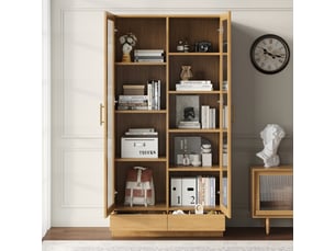 Vitrine coloris naturel <strong>ZOVIRA</strong> <strong></strong> - 80 cmx160 cm