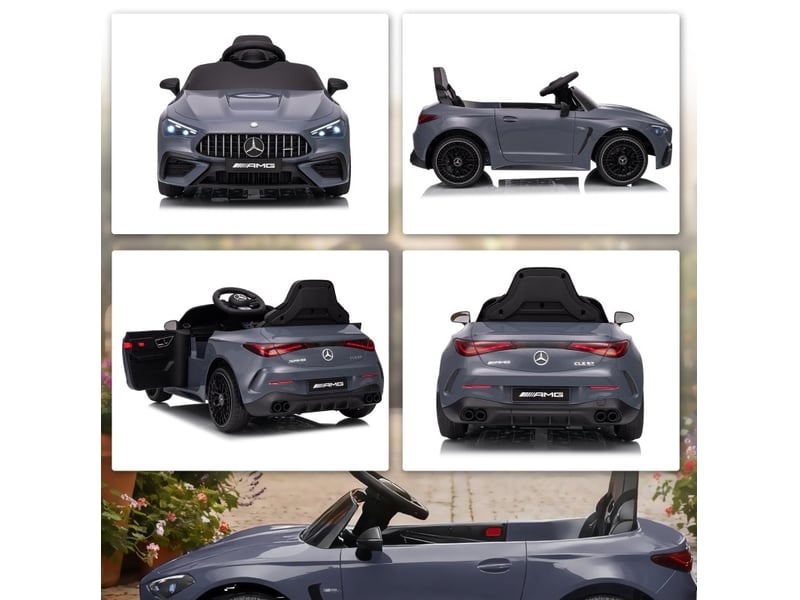  Voiture électrique enfant 99x55x43 cm avec télécommande mercedes-amg grise  - Conforama C
