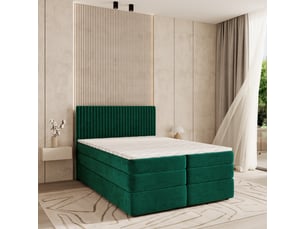 Lit avec rangement 160x200 cm <strong>MASSENO</strong> <strong></strong> coloris vert