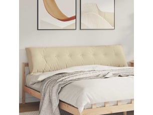 Coussin de dos, coussin de dossier crème 200 x 50 cm tissu en microfibre cf54626