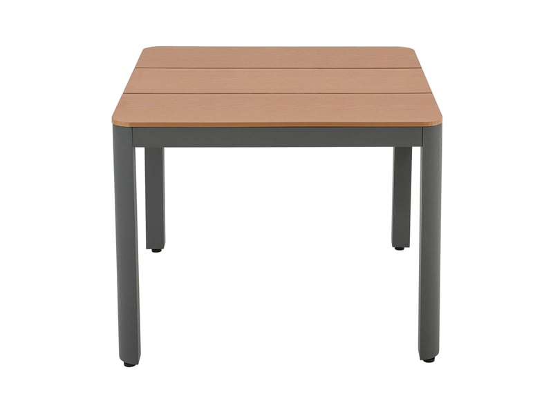 Ensemble table de jardin carrée 90x90x75cm + 4 chaises gris - mimizan  - Conforama C
