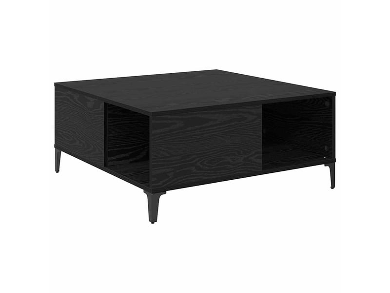  Table basse - table de salon - table à thé chêne noir 80 x 80 x 36,5 cm bois d'ingénierie  - Conforama A