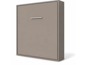 Lit escamotable vertical kola – seulement 34,5cm de profondeur, le confort d’un vrai lit-160x200-cadre taupe-façade taupe