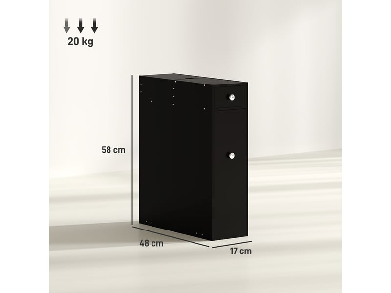  Meuble de rangement pour wc et salle de bain en mdf 17 x 48 x 58 cm  - Conforama C