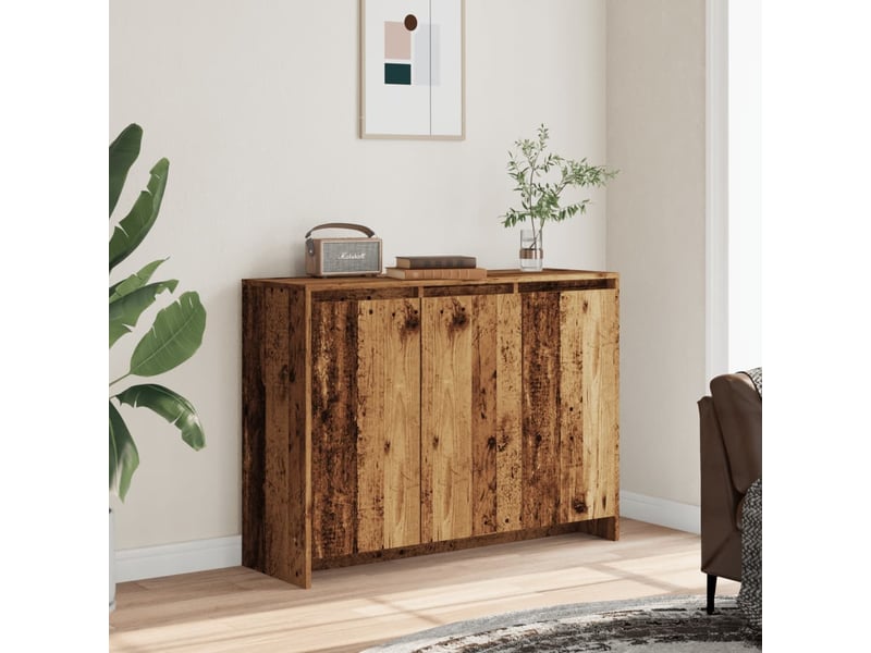  Buffet - bahut - meuble de rangement vieux bois 102x33x75 cm bois d'ingénierie  - Conforama C