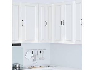 Meuble mural de cuisine, armoire d'angle cuisine porto blanc brillant 57x57x100cm