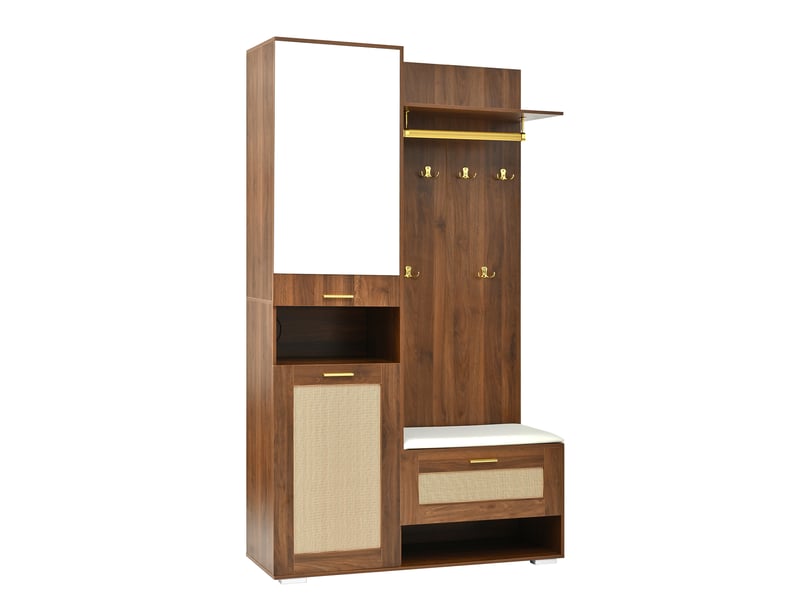 Portemanteau avec banc et rangement 110 x 190 cm en mdf - Conforama W