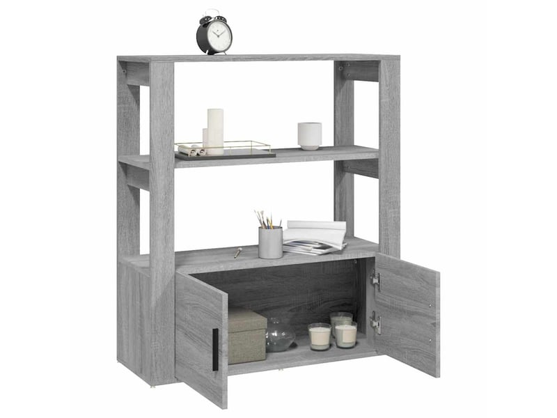  Buffet - bahut - meuble de rangement sonoma gris 80x30x90 cm bois d'ingénierie  - Conforama D