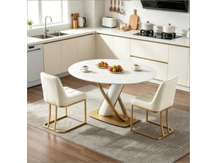Lot de 2 chaises de salle à manger,45x39x84 cm,velours,beige
