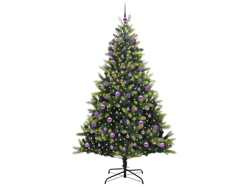  Sapin de noël, arbre de noël artificiel en silicone flexible 300 leds vert shl369  - Conforama C