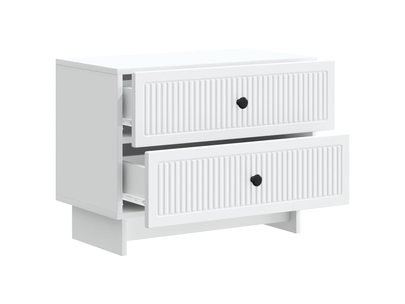  Table de chevet - cabinet de chevet - table de nuit blanc 62 x 34,5 x 47,5 cm bois d'ingénierie  - Conforama C