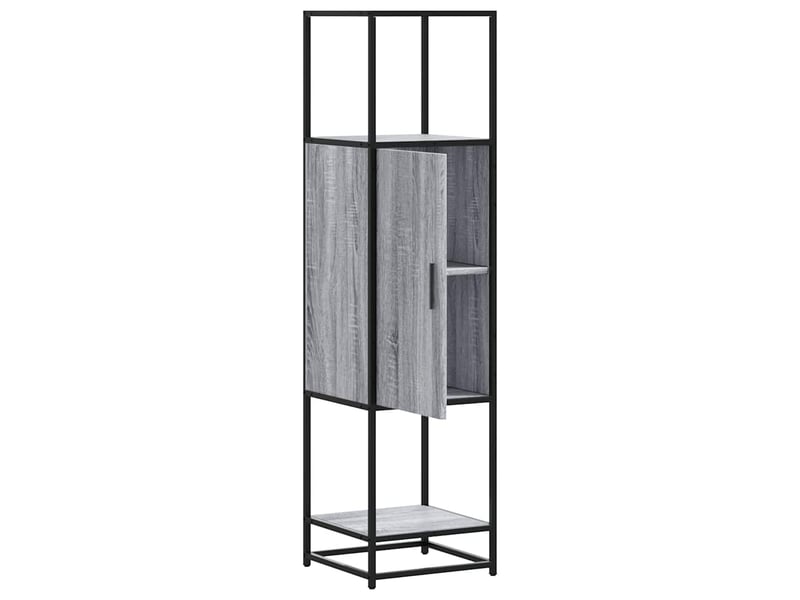  Buffet haut - bahut - meuble de rangement sonoma gris 35,5x35x139 cm bois d'ingénierie métal  - Conforama E
