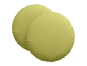Lot de 2 coussins de siège, coussins décoratifs tissu vert clair ø80 x 29 cm cf59872