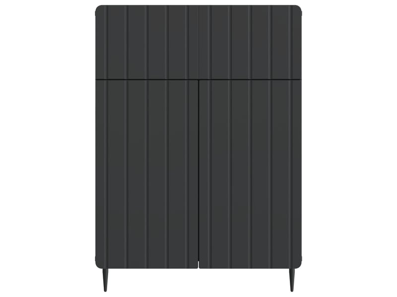 Buffet - bahut - meuble de rangement noir 66 x 34,5 x 92 cm bois d'ingénierie - Conforama E