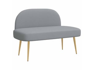 Banc rembourré, banc de lit avec dossier gris clair 110x60x76 cm shl8061